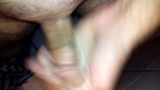 Thick white cock in shower