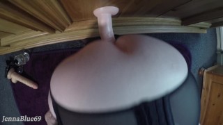 Enjoying a Deep Anal Dildo in my BBW Asshole - Big Ass Slut in Lingerie