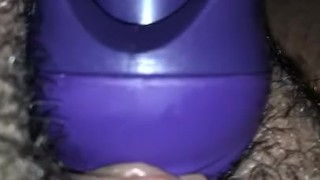Clit Stimulation on Fat Wet Ebony Latina Pussy