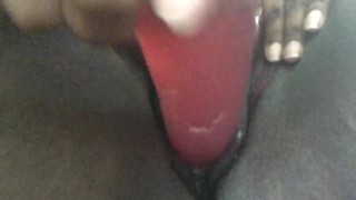 Up close and personal dildo fuck