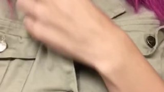 Latina Police fishnet big natural tits