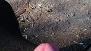 Out side wank