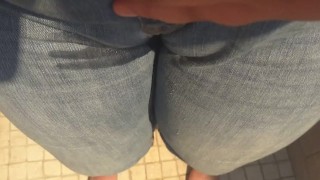 Peeing in my new jeans!