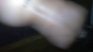 Cheating wife Milf naked doggy on the floor & cum on her ass