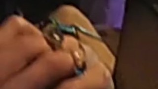 Hot Raven haired slut Scarlett Dinardo plays with a toy