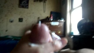 White cock cumshot