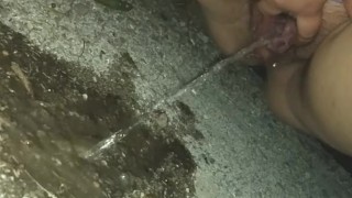 Peeing outside