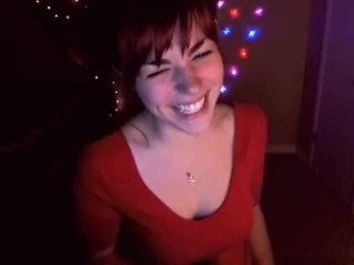 AwesomeKate - Red Head In Red Dress Cum Control