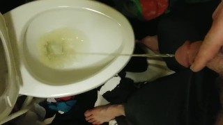 My man pissing in toilet and I wish it was in my mouth