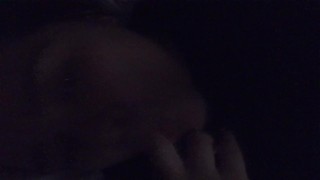 Slut fucks her pussy, sucks off her pussy juice and begs for daddies cock