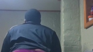 Clapping my ass in purple panties