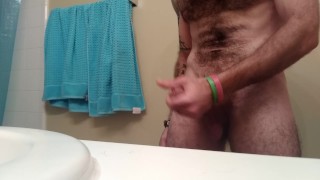 Straight male pleasing himself