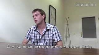  DIRTY SCOUT 148 - Young Hunk Agrees To Get His Ass Pounded For Some Extra Cash