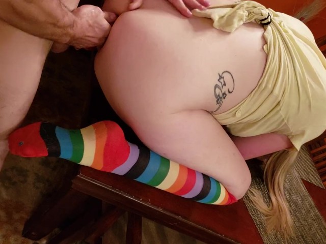Pig Tail Anal Fuck on the Dining Room Table 