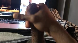 BBC CUMS WHILE WATCHING PORN and CAMING
