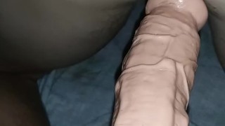fucking my big dildo