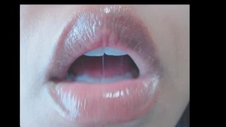 Sensual Mouth and Tongue Fetish Tease. ASMR