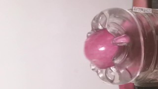 Fucking my Fleshlight Quickshot ends in two huge cumshots.