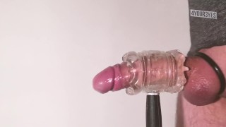 Fucking my Fleshlight Quickshot ends in two huge cumshots.