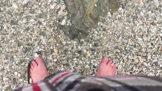 toes in the sea