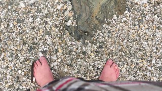 toes in the sea