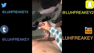 Stroking my dick & walking around my dorm