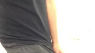 Jerking Off at the Airport Toilet