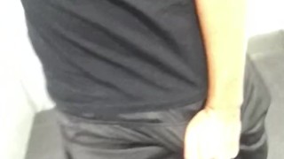 Jerking Off at the Airport Toilet