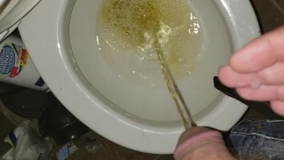Limp Dick Orgasm follewed by amazing pee piss