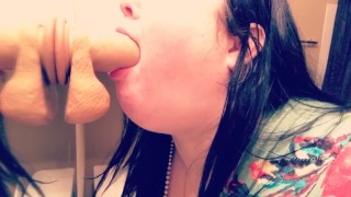 Dom demands video of sub choking on dildo