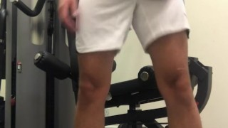 Jerking Off wearing Boxing Gloves at the gym ** Cumshot **