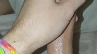 Lots of precum and cum twice