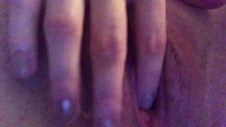 Close up dripping creampie and pussy stretching with fingers