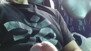 Cumshot on the bus part 2