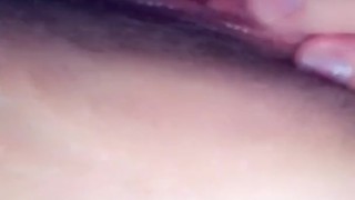 Wet pussy clit rubbing