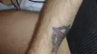 Sexy gay dude strokes monster cock