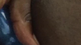 YOUNG EBONY MAKES HIS ASS CREAM WITH GF’s RABBIT [SOLO ANAL PLAY]