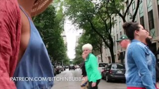 FLASHING MY BOOBS ON THE STREET IN DOWNTOWN CHICAGO