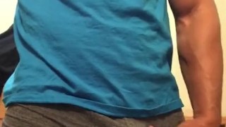 Sexy stud jerking off until he drains his balls