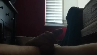 Strip tease and huge cumshot