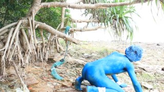 Real Pokemon Boy / Body Paint / 19 Years Old Extreme Fetish Cosplay #2