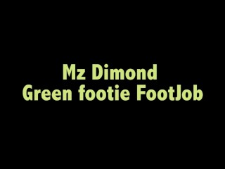 green ankle socks footjob
