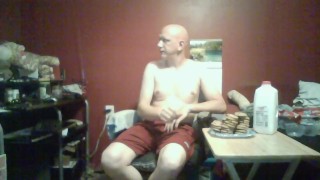 piggy eating cookies and milk 9/15/18