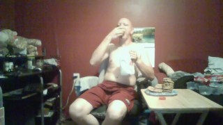 piggy eating cookies and milk 9/15/18