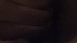 Ebony Teen Strokes Cock In Bedroom
