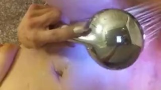 Just sexy wet showerhead masturbation