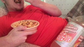 Belly Stuffing! Belching & Watching Anime Again :P Burping & Eating to Gain