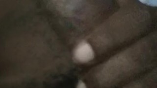 Stroking big black dick