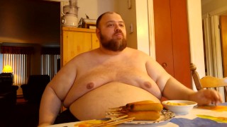 SSBHM Eating corndogs