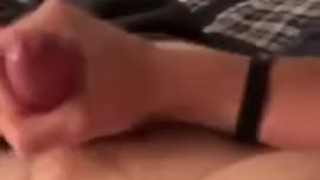 Jerking off and cumming in college dorm
